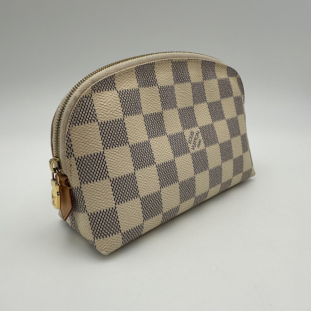 Pochette cosmétique PM damier azur