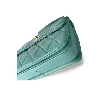 CHANEL Small Trendy CC Bag in Tiffany Blue with Gold Hardware