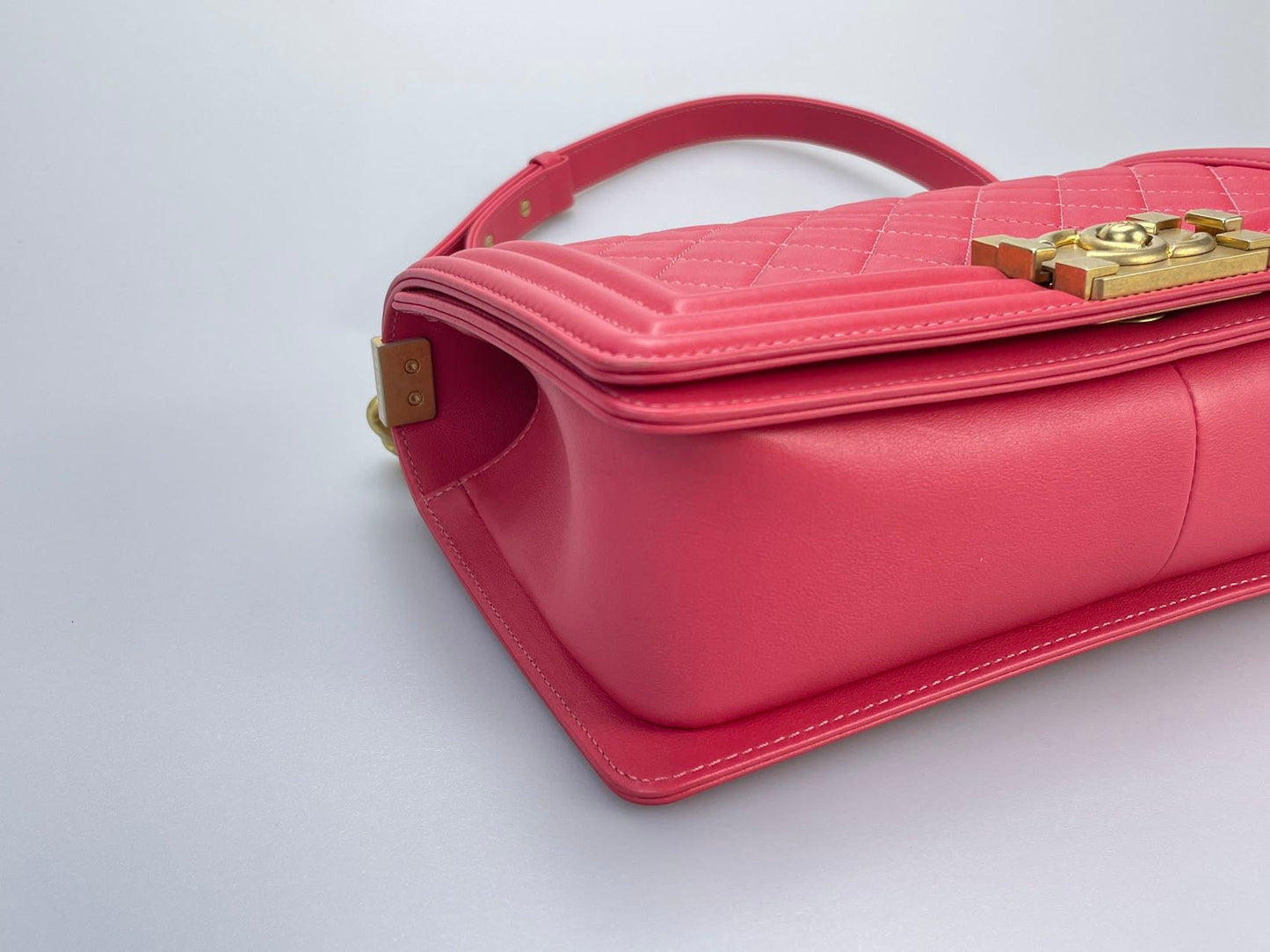 Chanel Medium Leboy Bag in Hot Pink with Gold Hardware