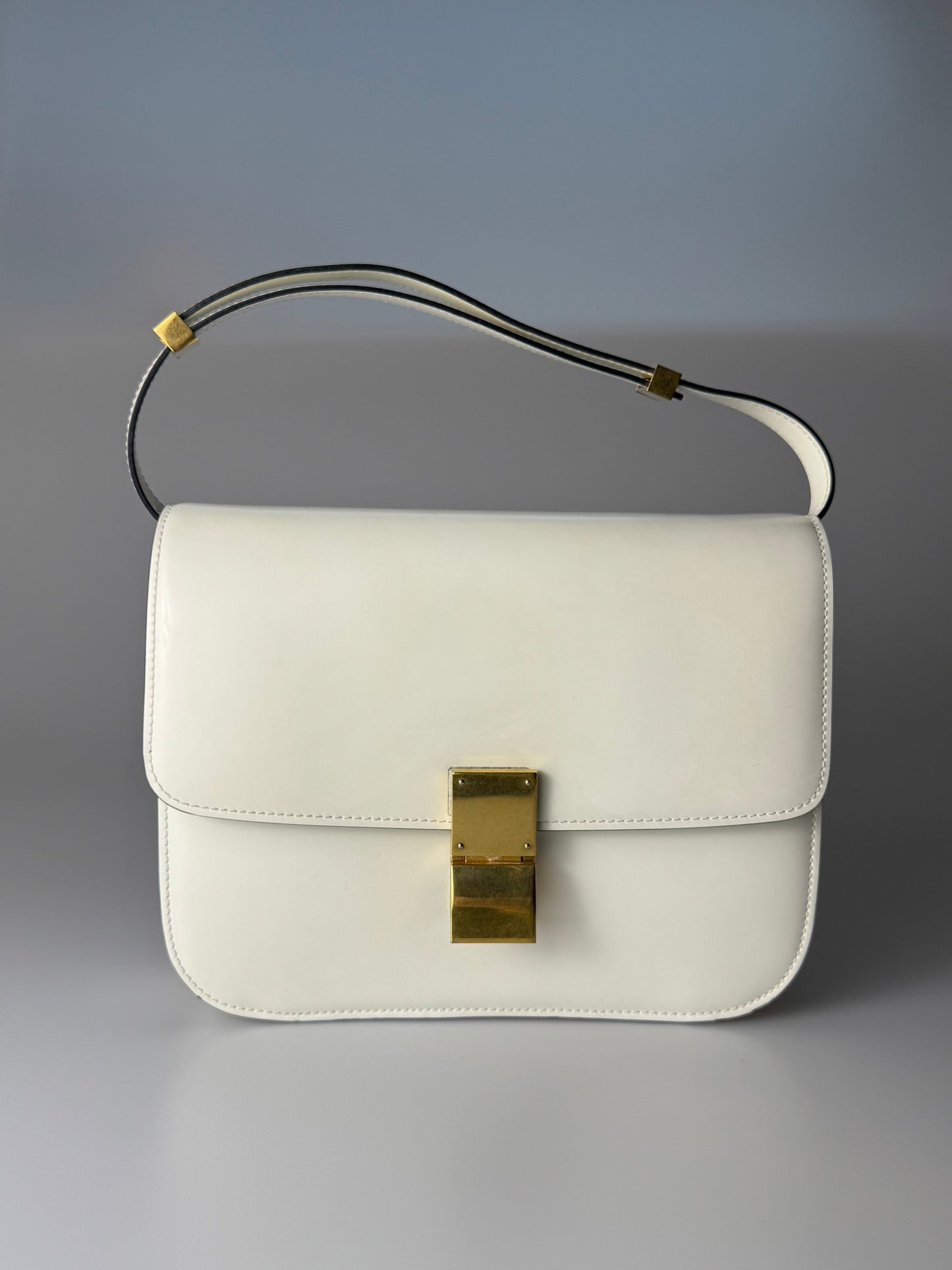 Celine bag Classic Box white leather shoulder bag