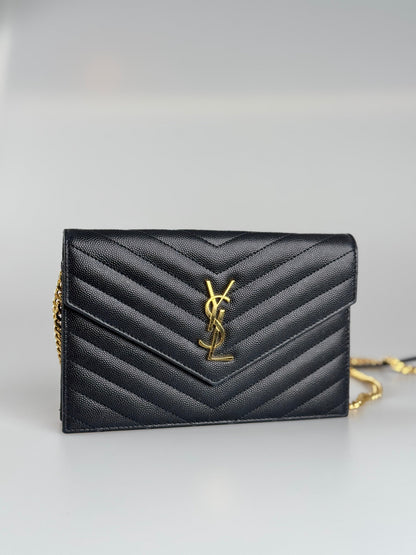 Saint Laurent YSL Chain Wallet Monogram NeroWallet On A Chain bag