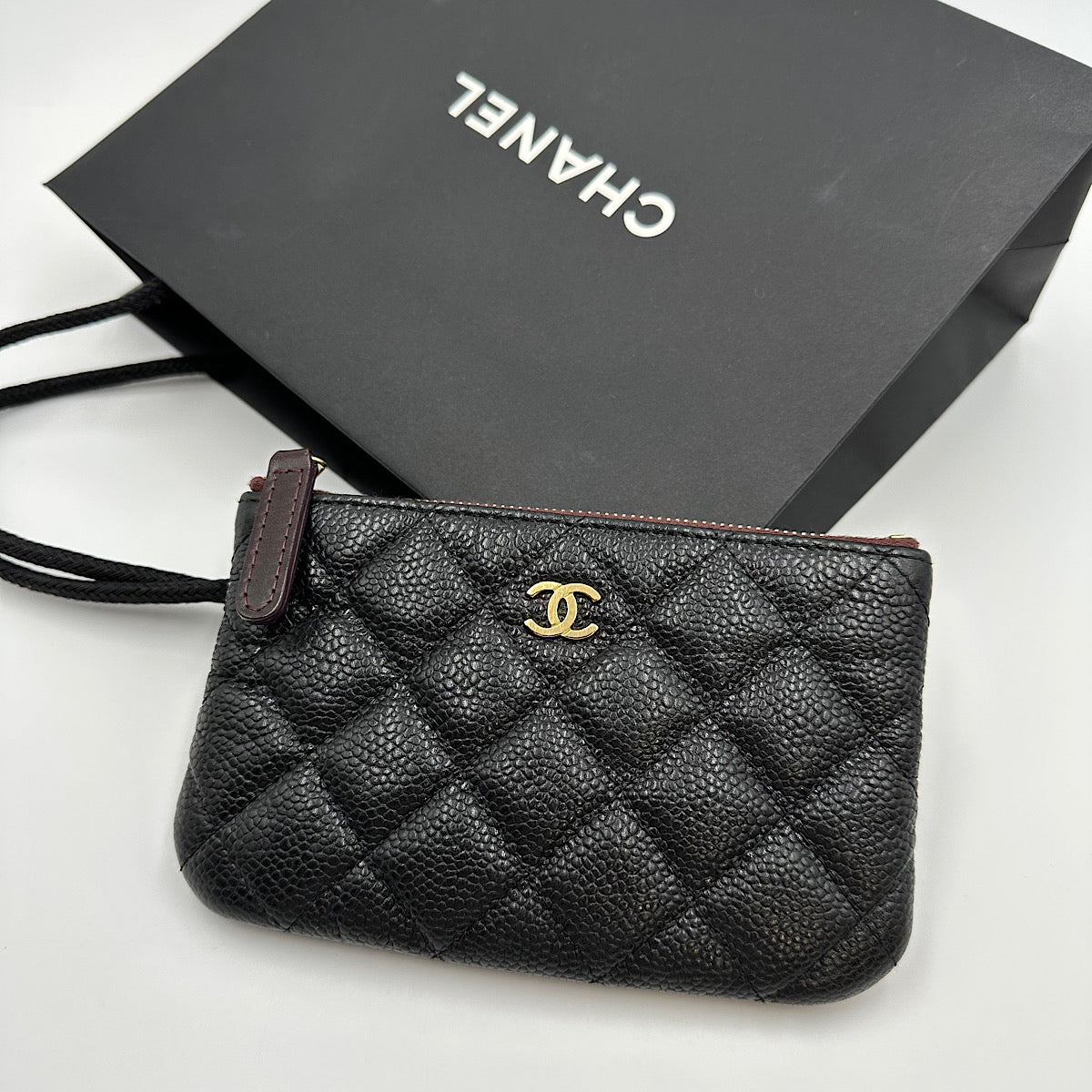 Mini pochette Classique caviar