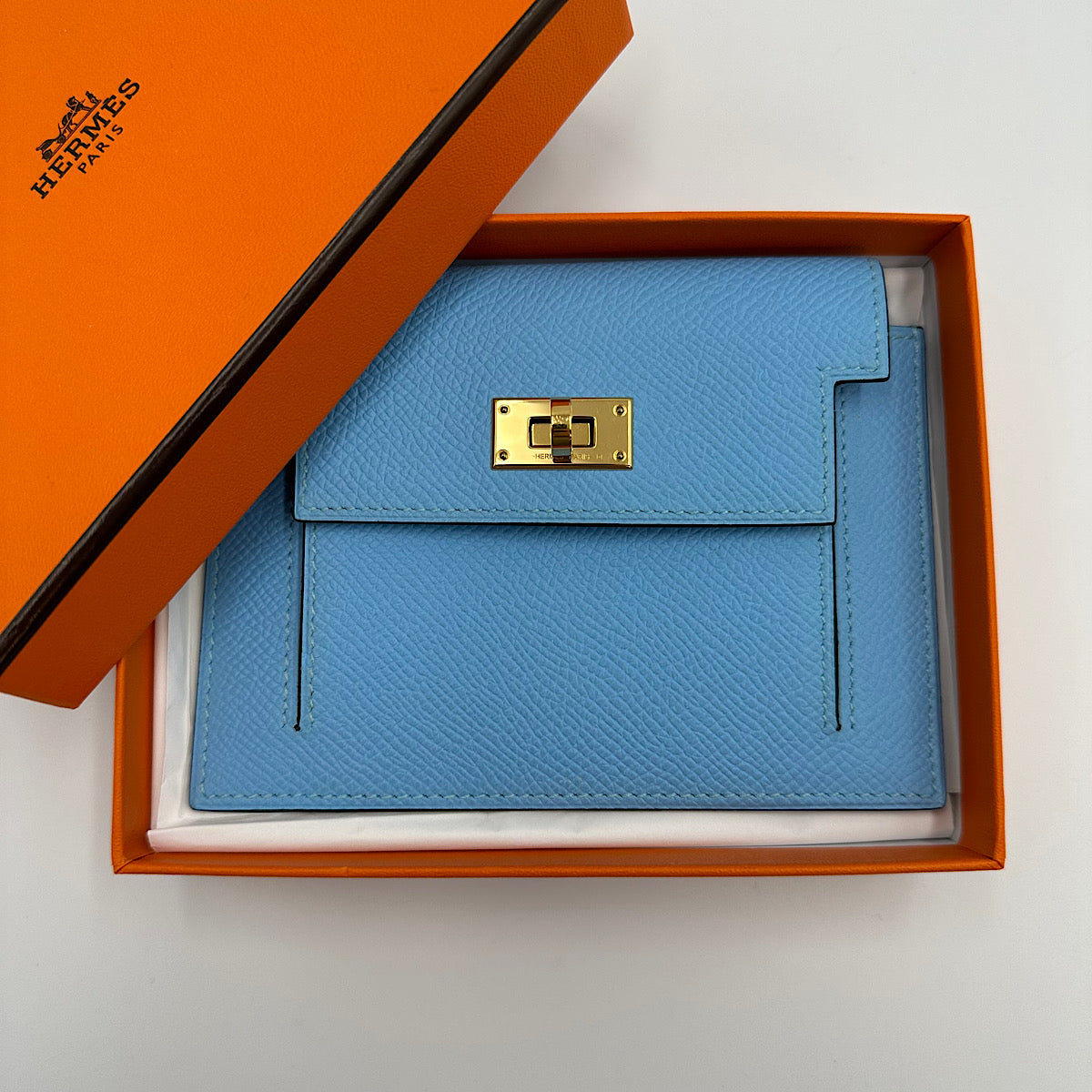 Portefeuille compact Kelly Pocket bleu céleste