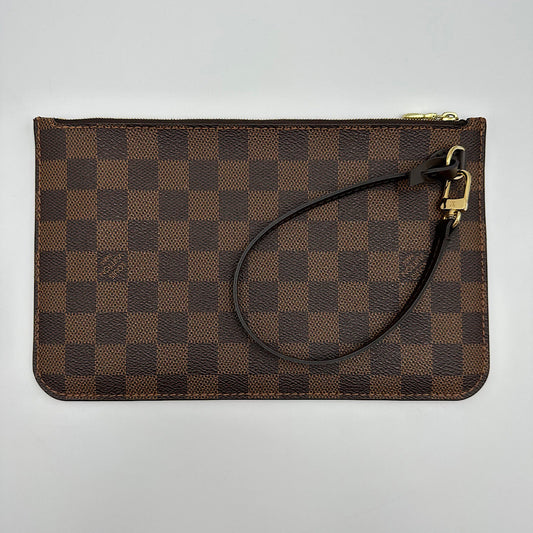 Pochette Neverfull toile damier ébène