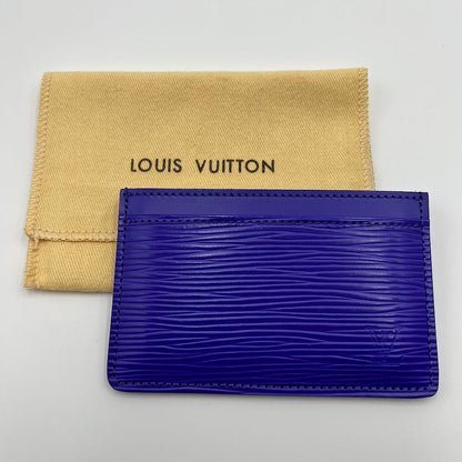 Porte-cartes simple cuir épi ultra violet