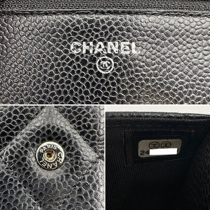 Wallet on chain classique caviar noir