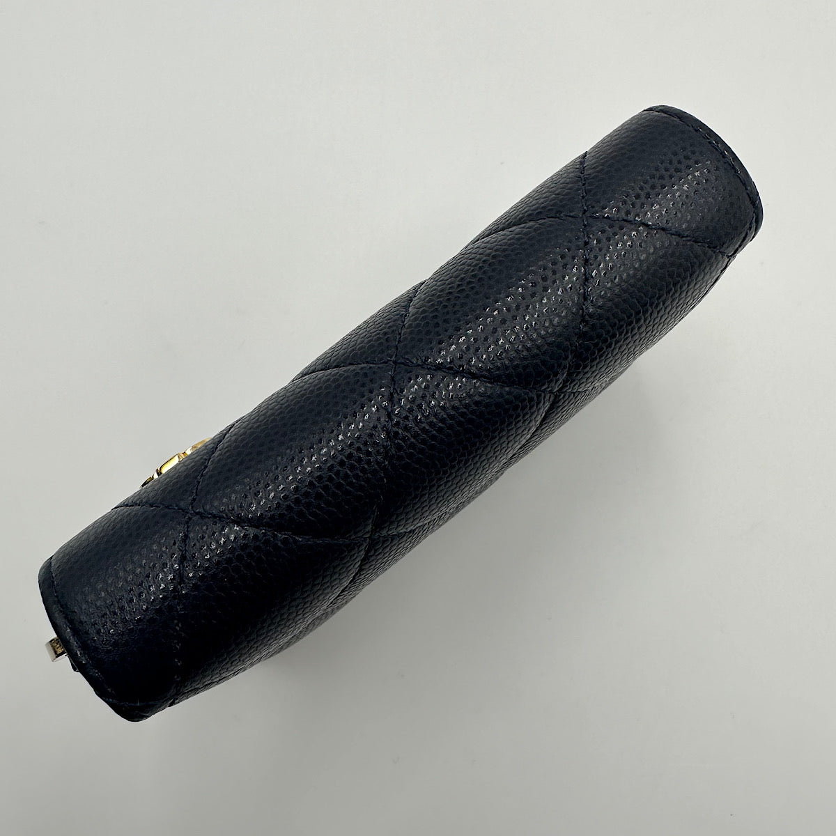 Porte-monnaie zippé classique caviar navy