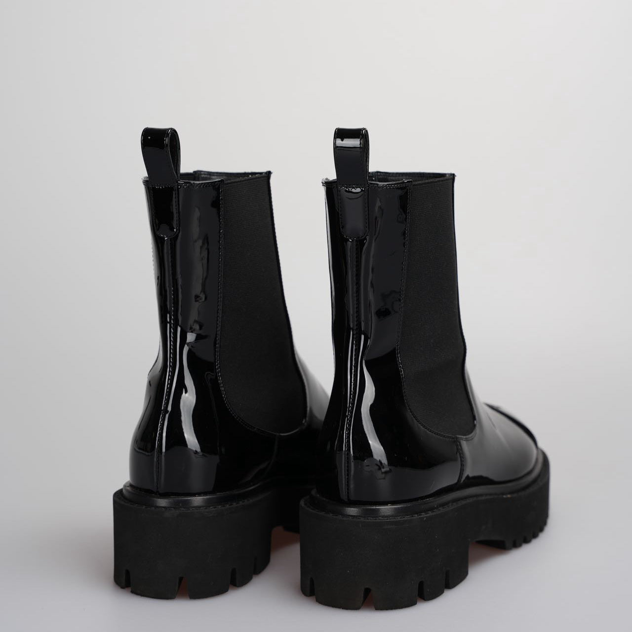 Chanel Patent Cap Toe CC Short Boots 36.5C Black