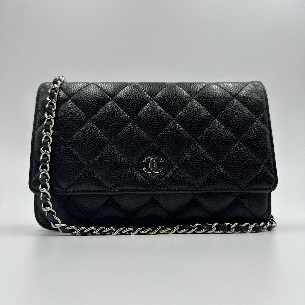 Wallet on chain classique caviar noir