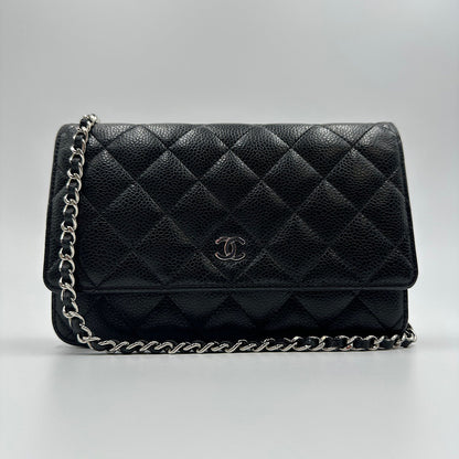 Wallet on chain classique caviar noir