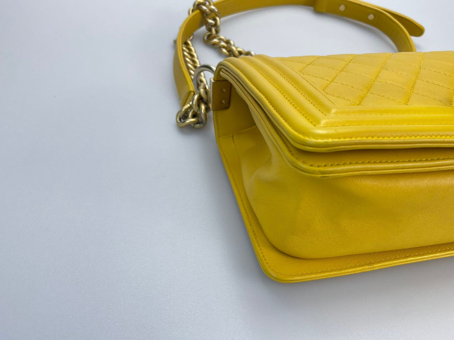 Chanel Leboy Medium in Lemon Yellow Bag with Gold Hardware