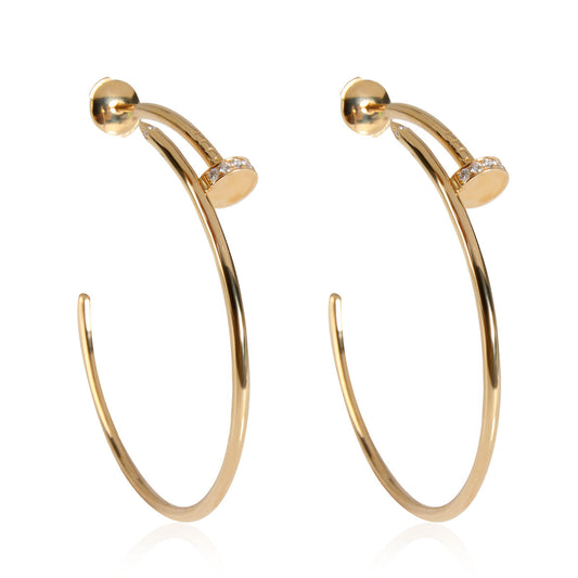 Cartier Juste Un Clou Diamond Hoop Earring in 18k rose Gold 0.17 CTW