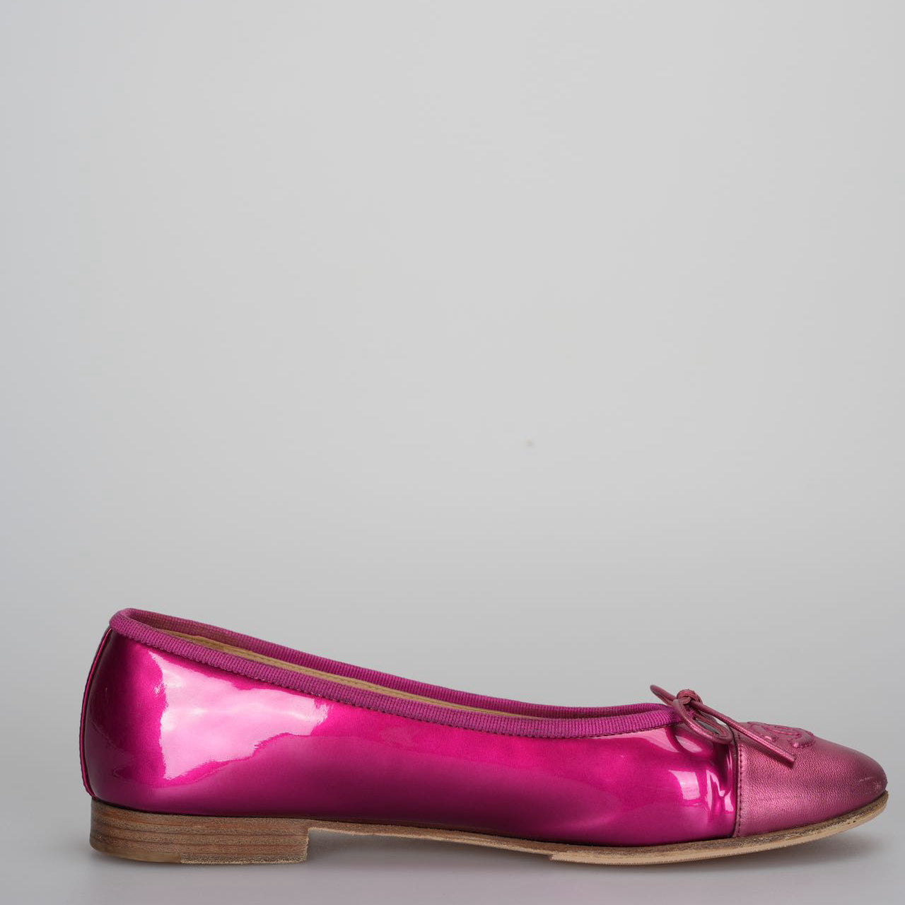 Chanel ballet flats 37.5 in hot pink