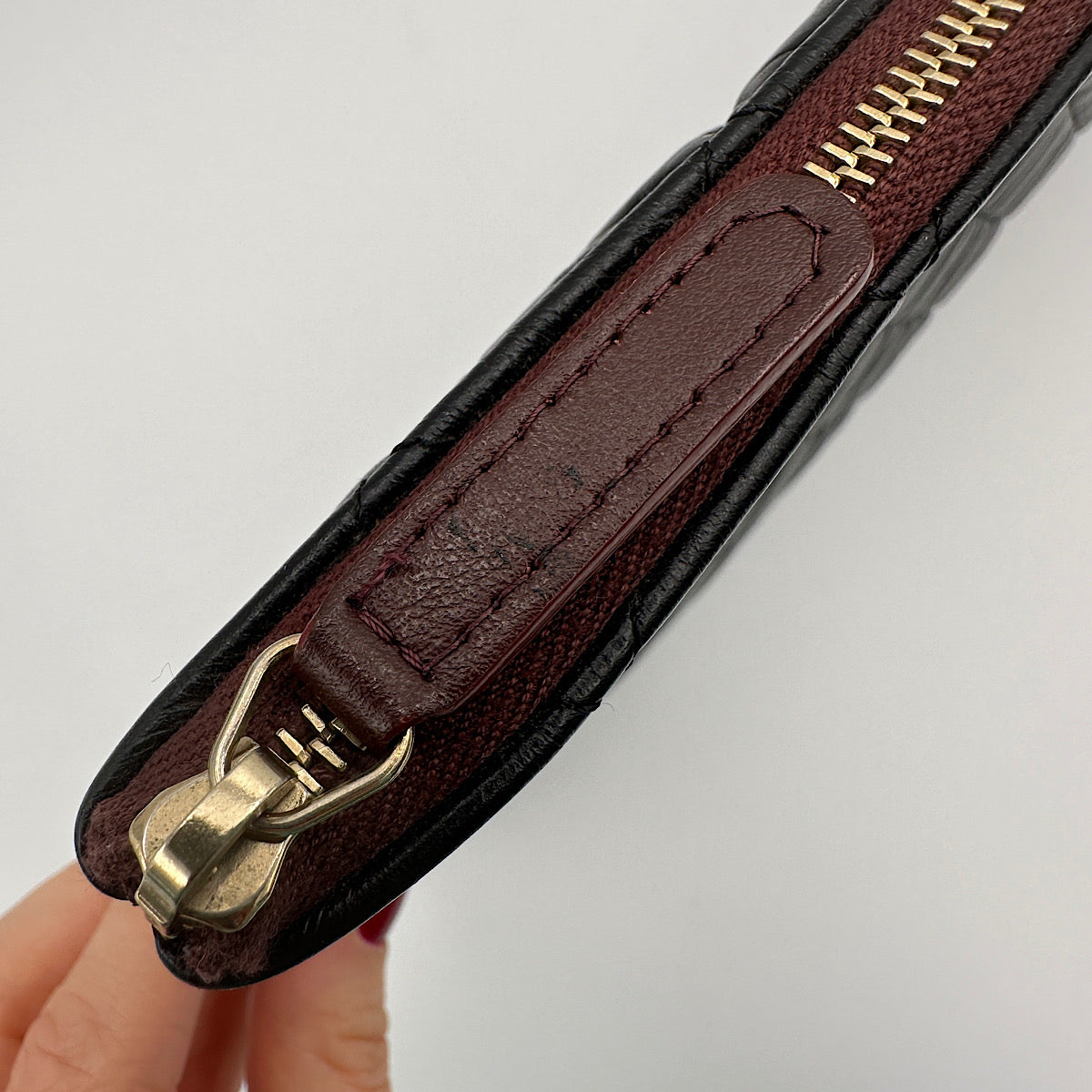 Grande pochette 2.55 veau vieilli noir