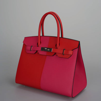 Hermes Epsom Casaque Birkin Sellier 30 Rouge Coeur Rose Extreme Bleu Zanziba with palladium Hardware