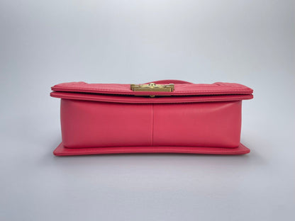 Chanel Medium Leboy Bag in Hot Pink with Gold Hardware