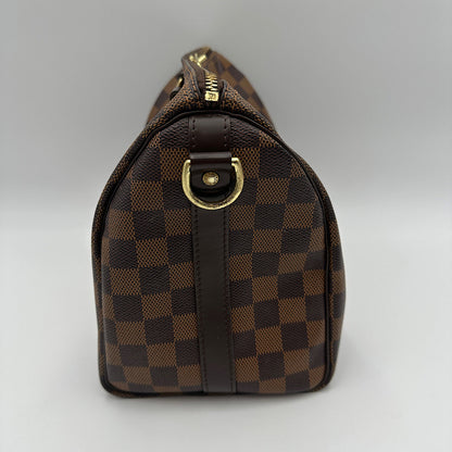 Speedy bandoulière 25 damier ébène