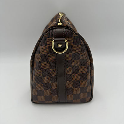 Speedy bandoulière 25 damier ébène