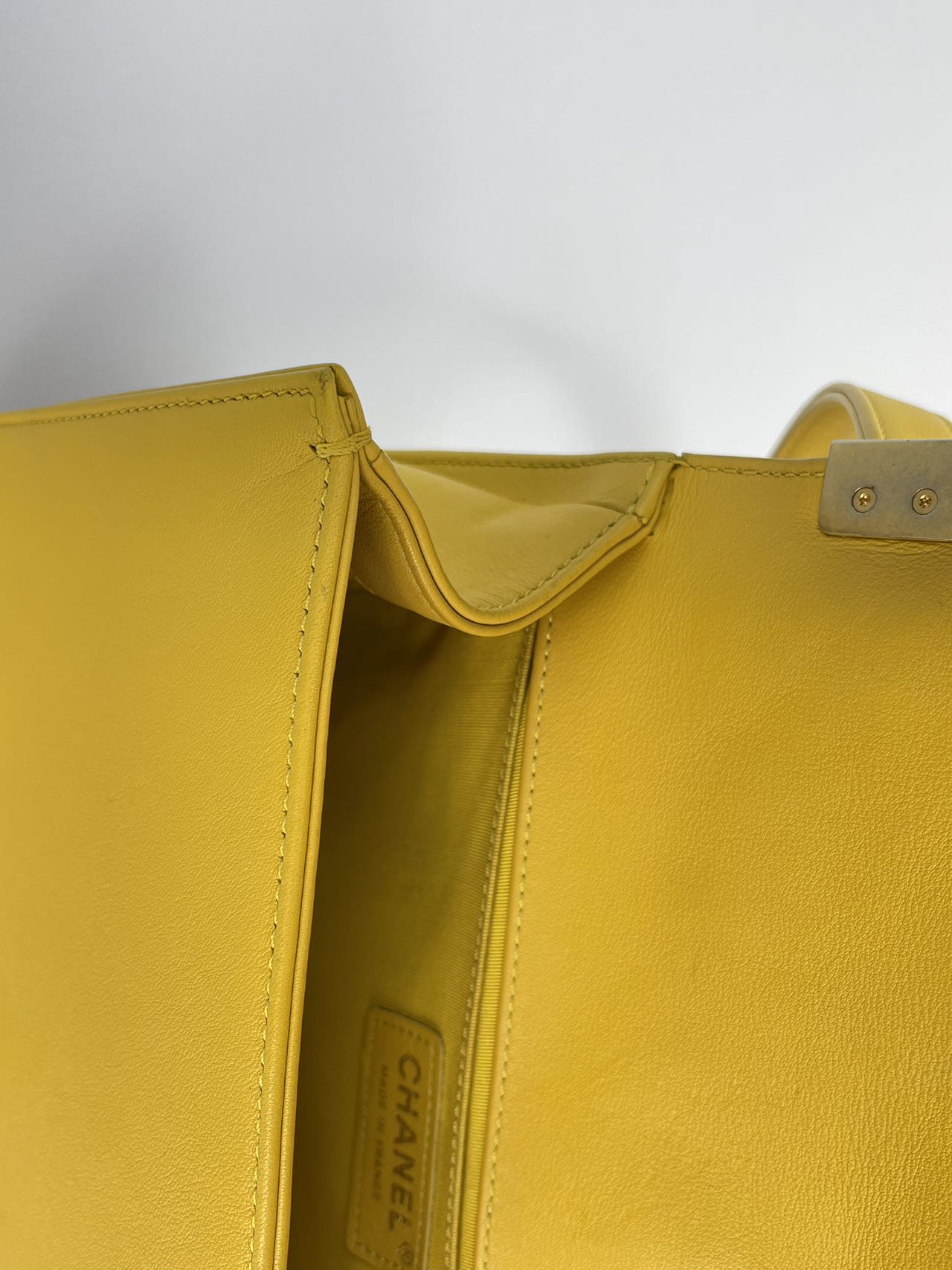 Chanel Leboy Medium in Lemon Yellow Bag with Gold Hardware