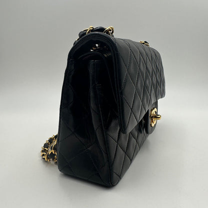 Timeless small agneau noir finitions or 24K