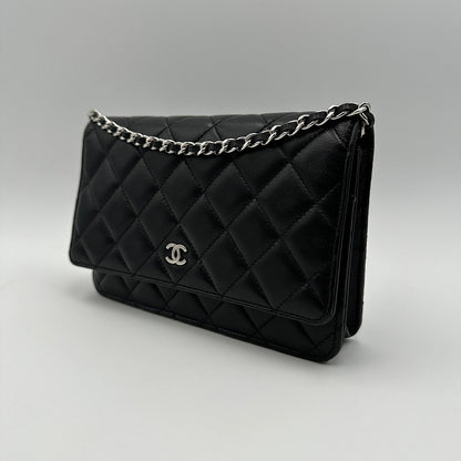 Wallet on chain classique agneau noir