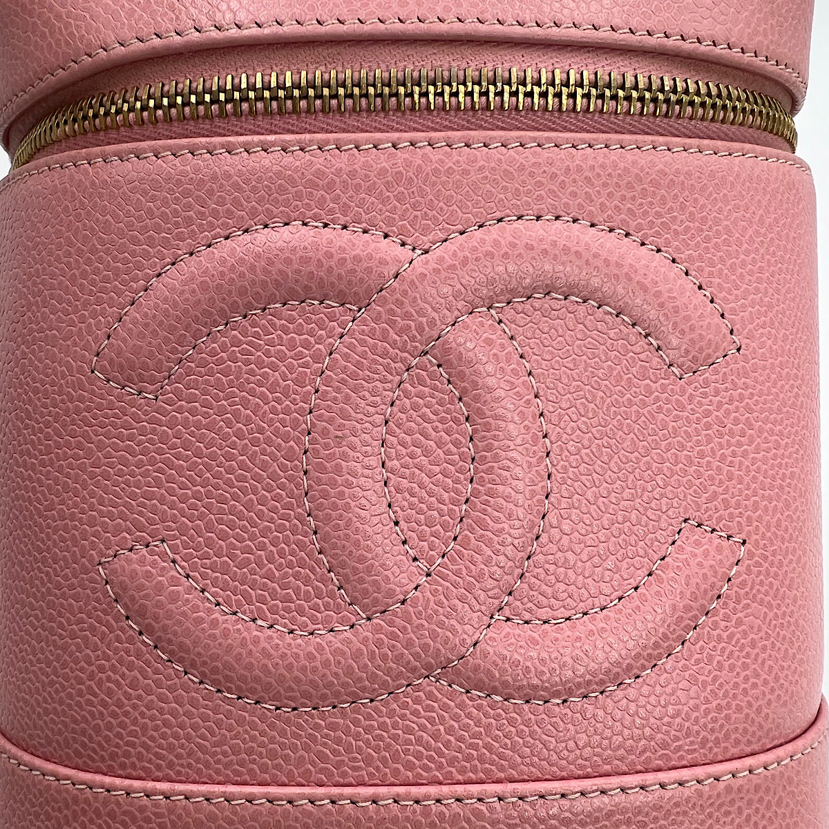 Vanity cuir caviar rose bonbon