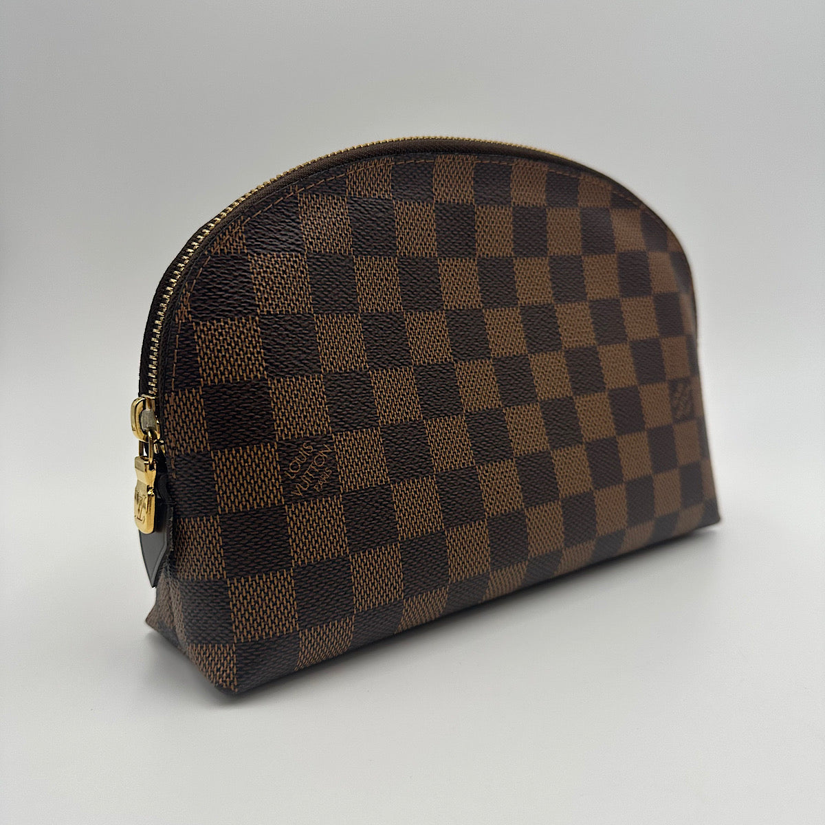 Pochette cosmétique GM damier ébène