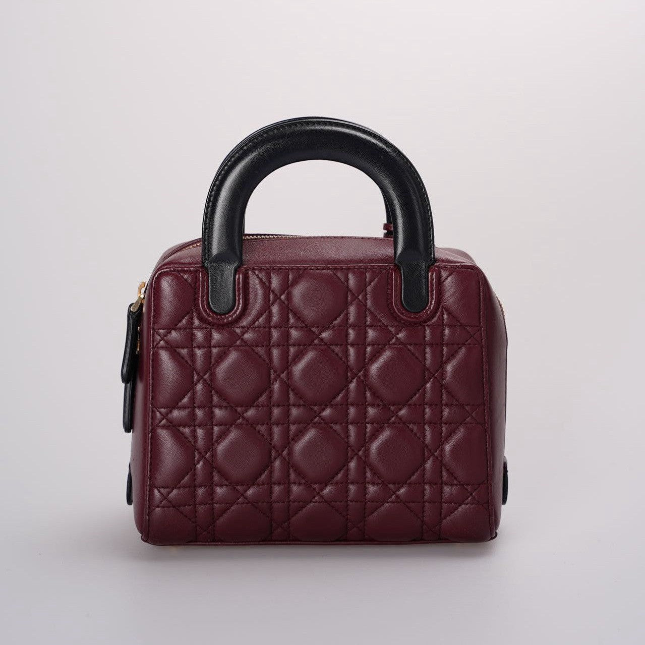 Christian Dior Lambskin Burgundy Cannage Lily Tote Bag