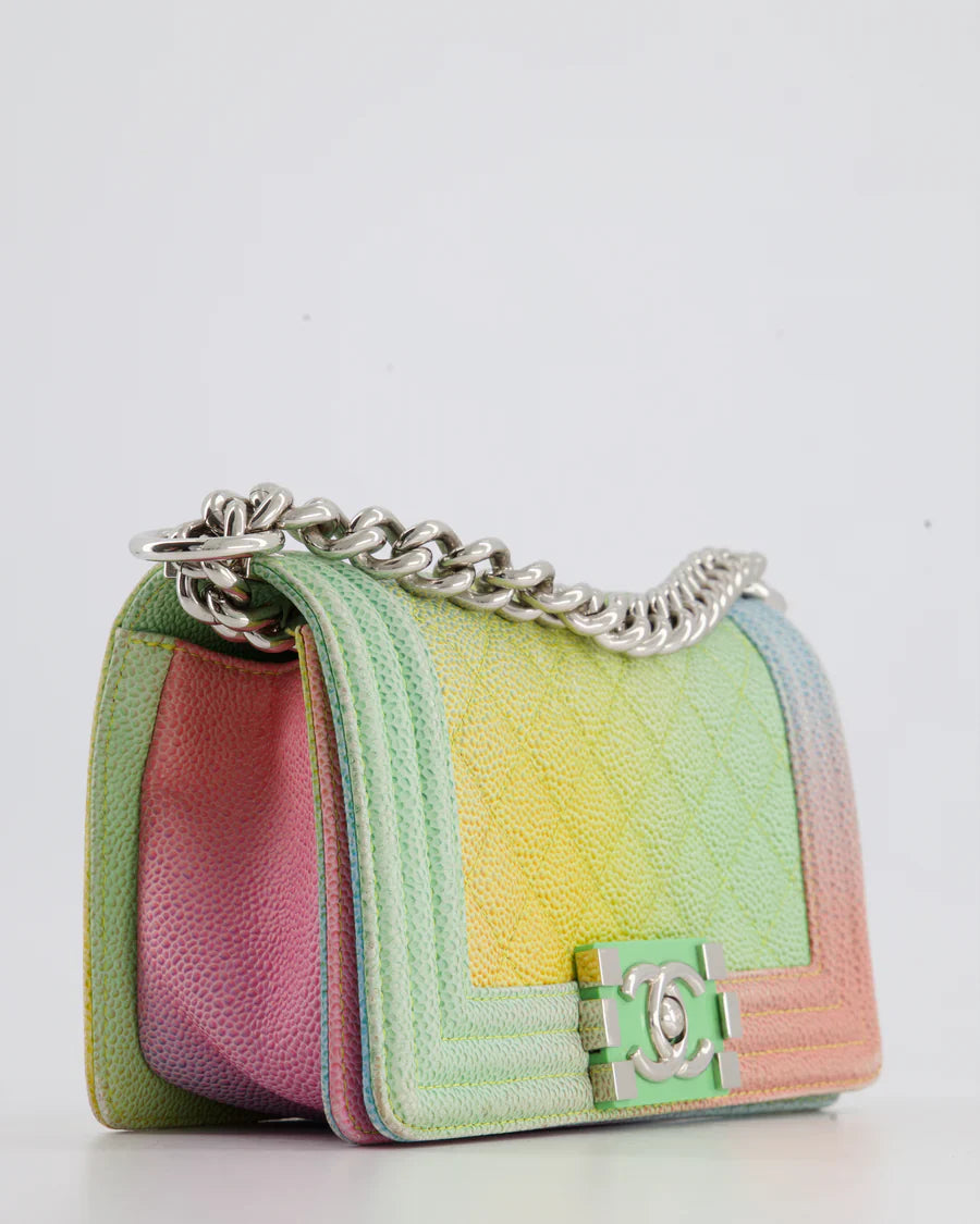 Chanel Caviar Quilted Small Cuba Rainbow Leboy Bag in Multicolour