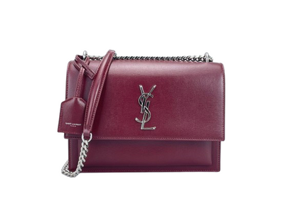 Saint Laurent Sunset bag in Burgundy