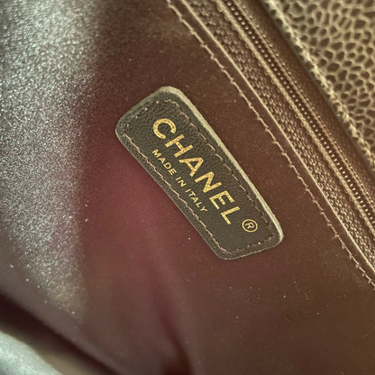 Chanel Grand Shopping Tote black gst Bag in Cavier Leather with Gold Hardware