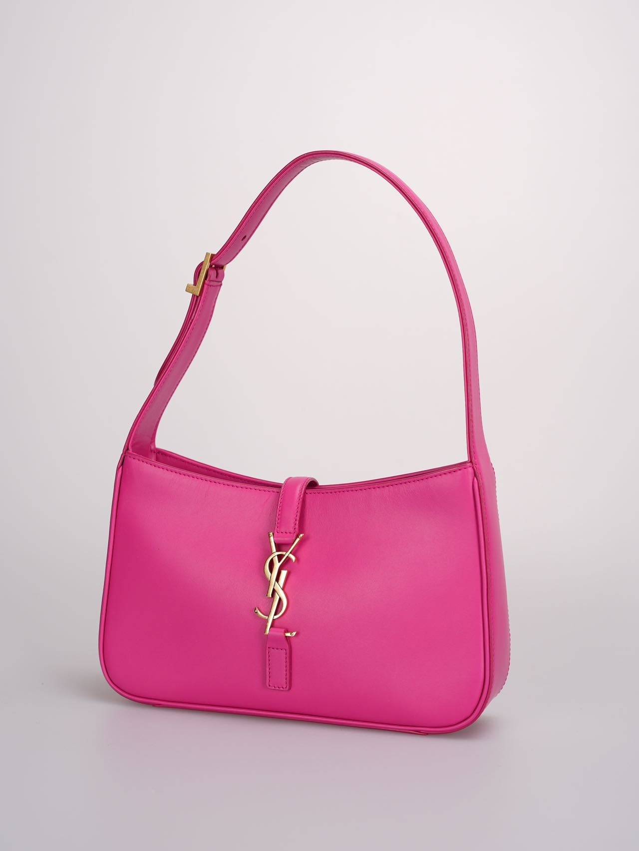 Saint Laurent 5 a 7 Fuchsia Hobo Bag