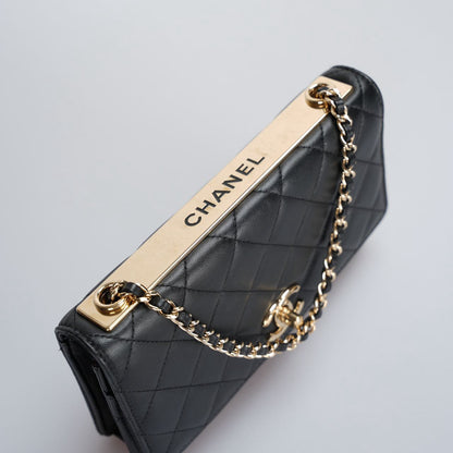 Chanel Trendy CC Wallet On Chain WOC Black Lambskin Gold Hardware