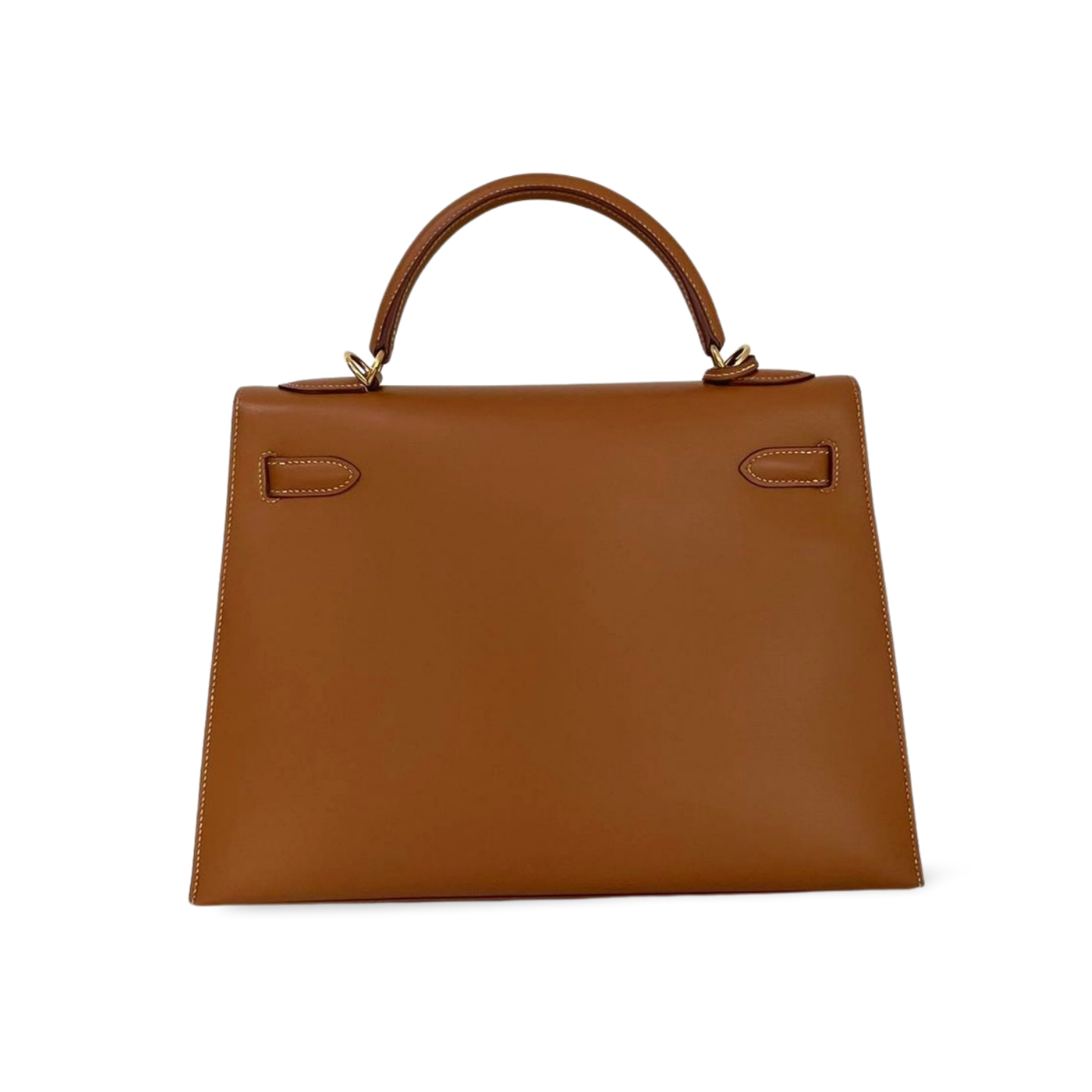 Hermes Kelly Bag 32cm In Gold Box Leather With Gold Hardware