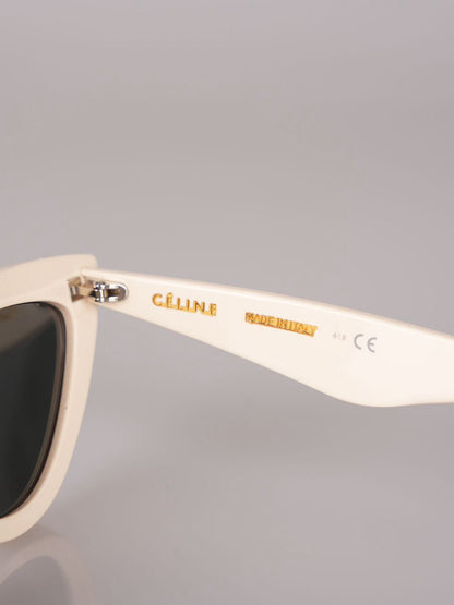 Celine Cat Eye Sunglasses with Beige Acetate Frame