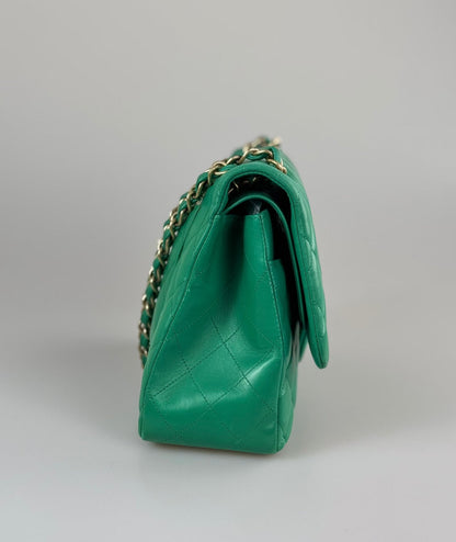 Chanel timeless Flap Bag Jumbo Green with Gold Hardware