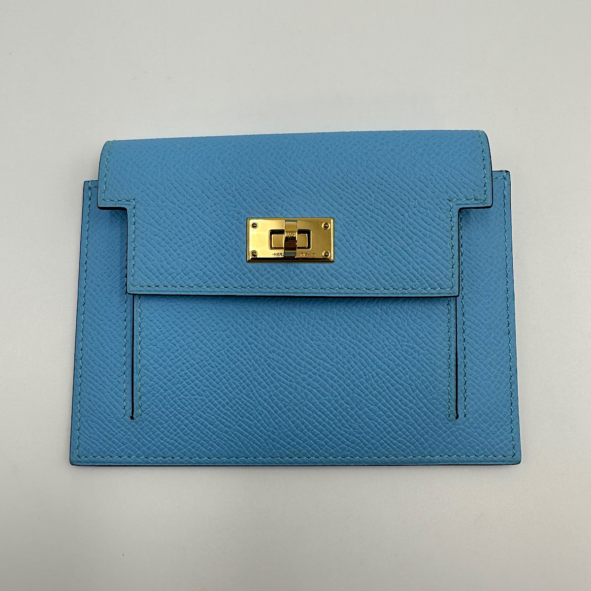 Portefeuille compact Kelly Pocket bleu céleste