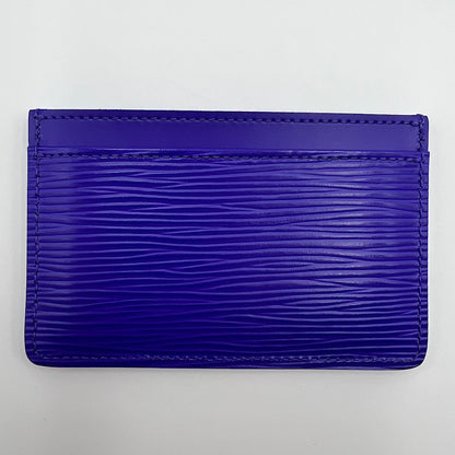 Porte-cartes simple cuir épi ultra violet