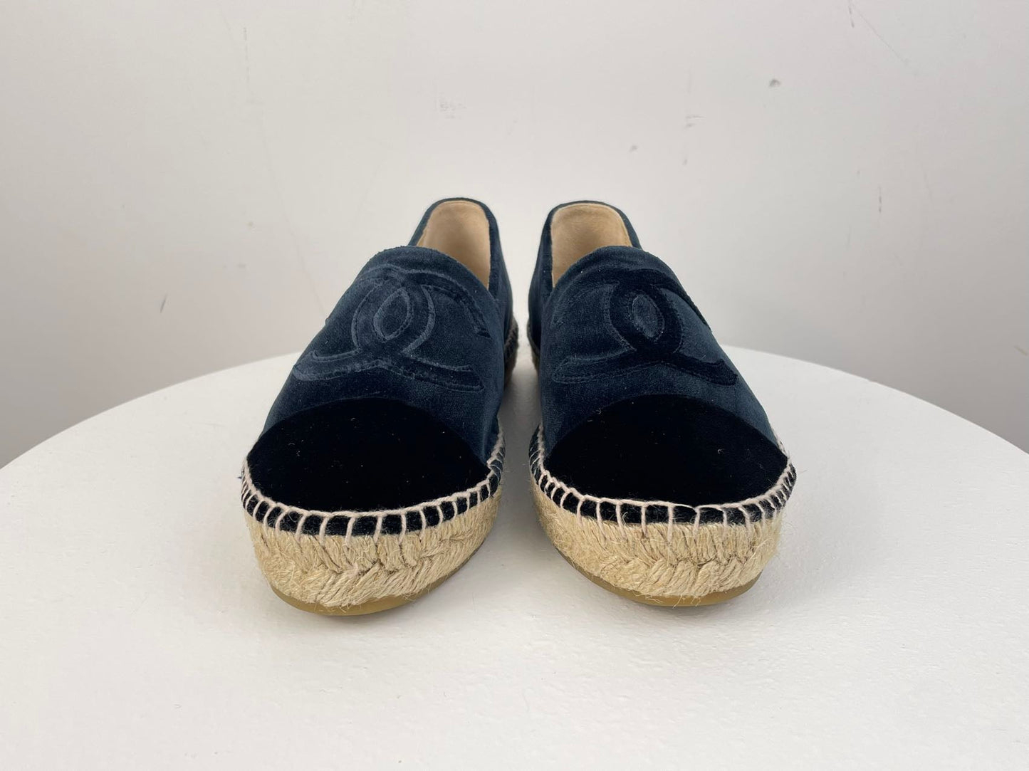 Chanel Blue Flats with CC logo 38