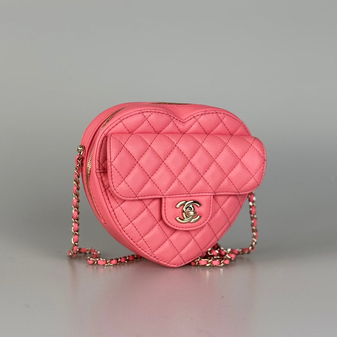 Chanel Pink Heart Bag Large