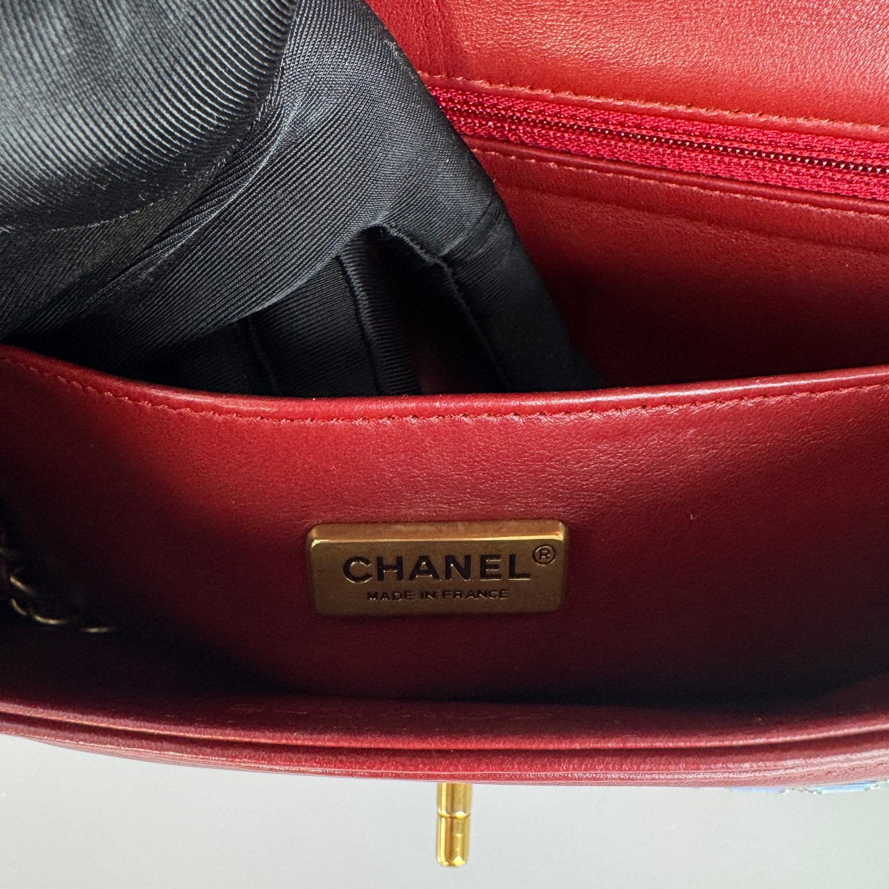 Chanel Mosaic Medium Flap Red Multicolor