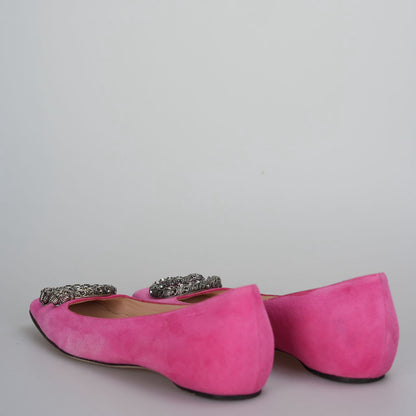 Gucci - Dionysus Pink Suede Flats 37