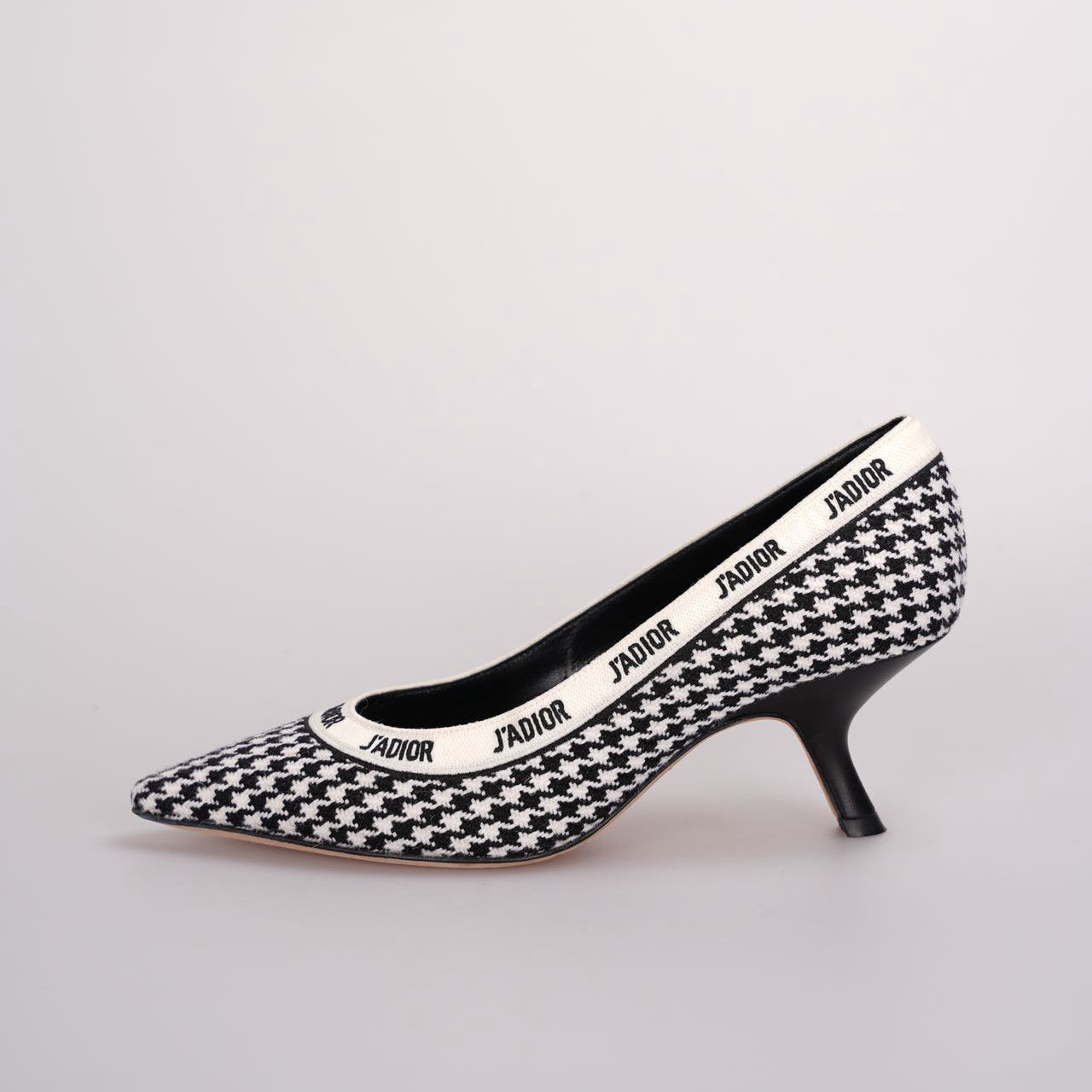 Christian Dior Houndstooth 6cm Pumps 37.5 Black&White