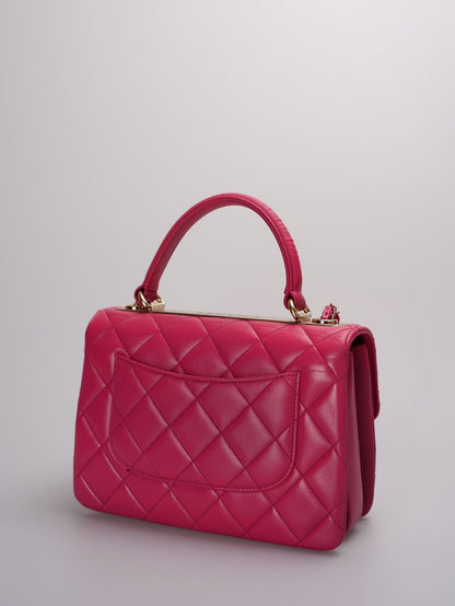 Chanel Trendy cc bag in hot pink with gold hardware in small size