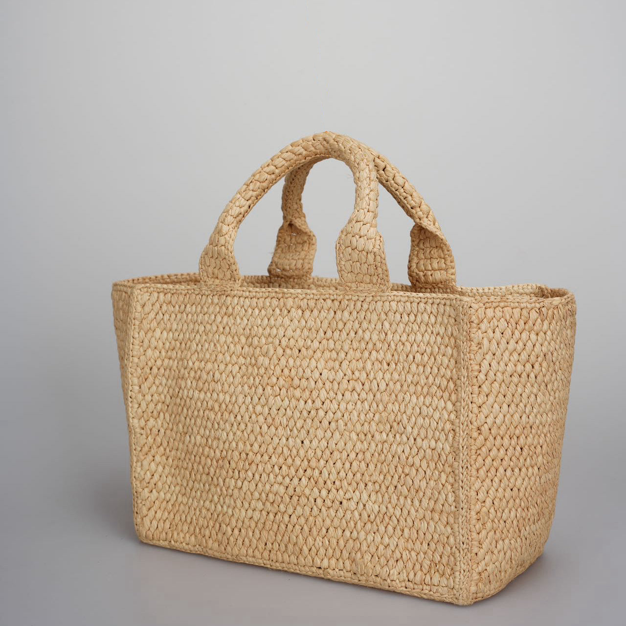 Celine Small Cabas Thais in Raffia and Calfskin