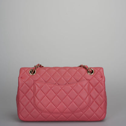 Chanel Pink timeless medium Valentine Lambskin Leather bag with Gold Hardware