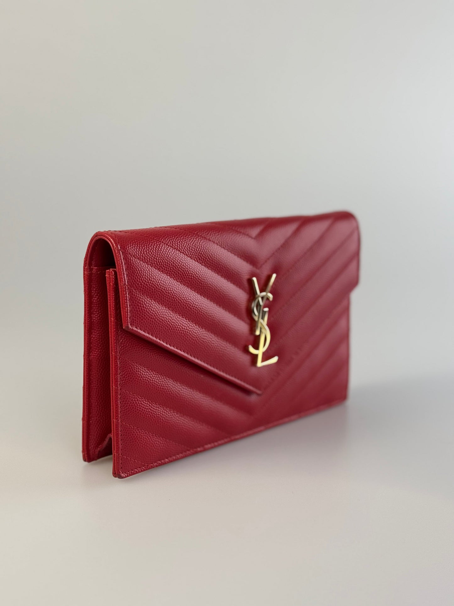 Saint Laurent Cassandre envelope Red Bag