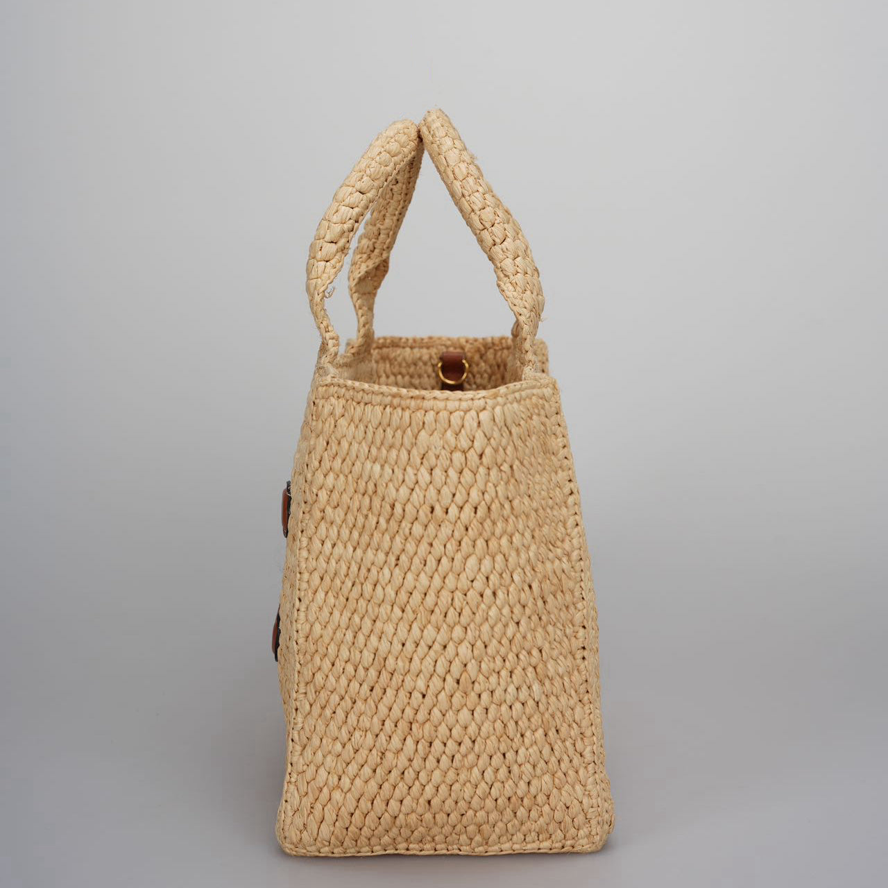 Celine Small Cabas Thais in Raffia and Calfskin