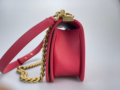 Chanel Medium Leboy Bag in Hot Pink with Gold Hardware