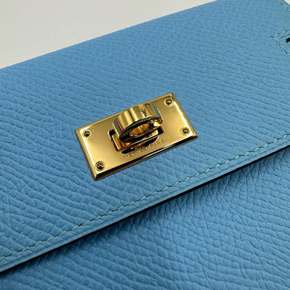 Portefeuille compact Kelly Pocket bleu céleste